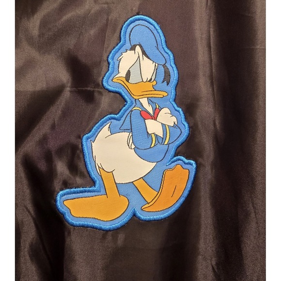 Disney Jackets & Blazers - Disney Fleece Jacket Blue and Black Donald Duck Patch Pockets Size XL Full Zip